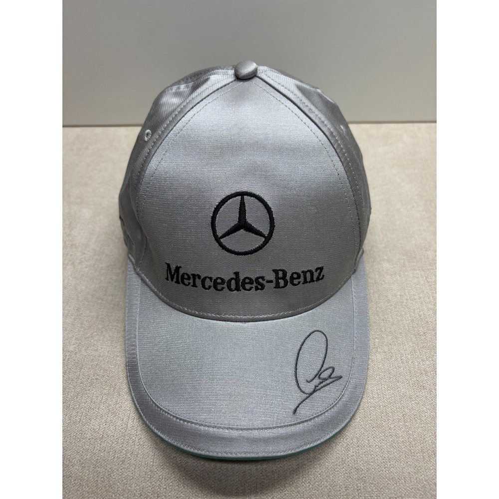 Lewis Hamilton Signature Puma Cap Hat Mercedes AMG Petronas F1 Silver Strap Back